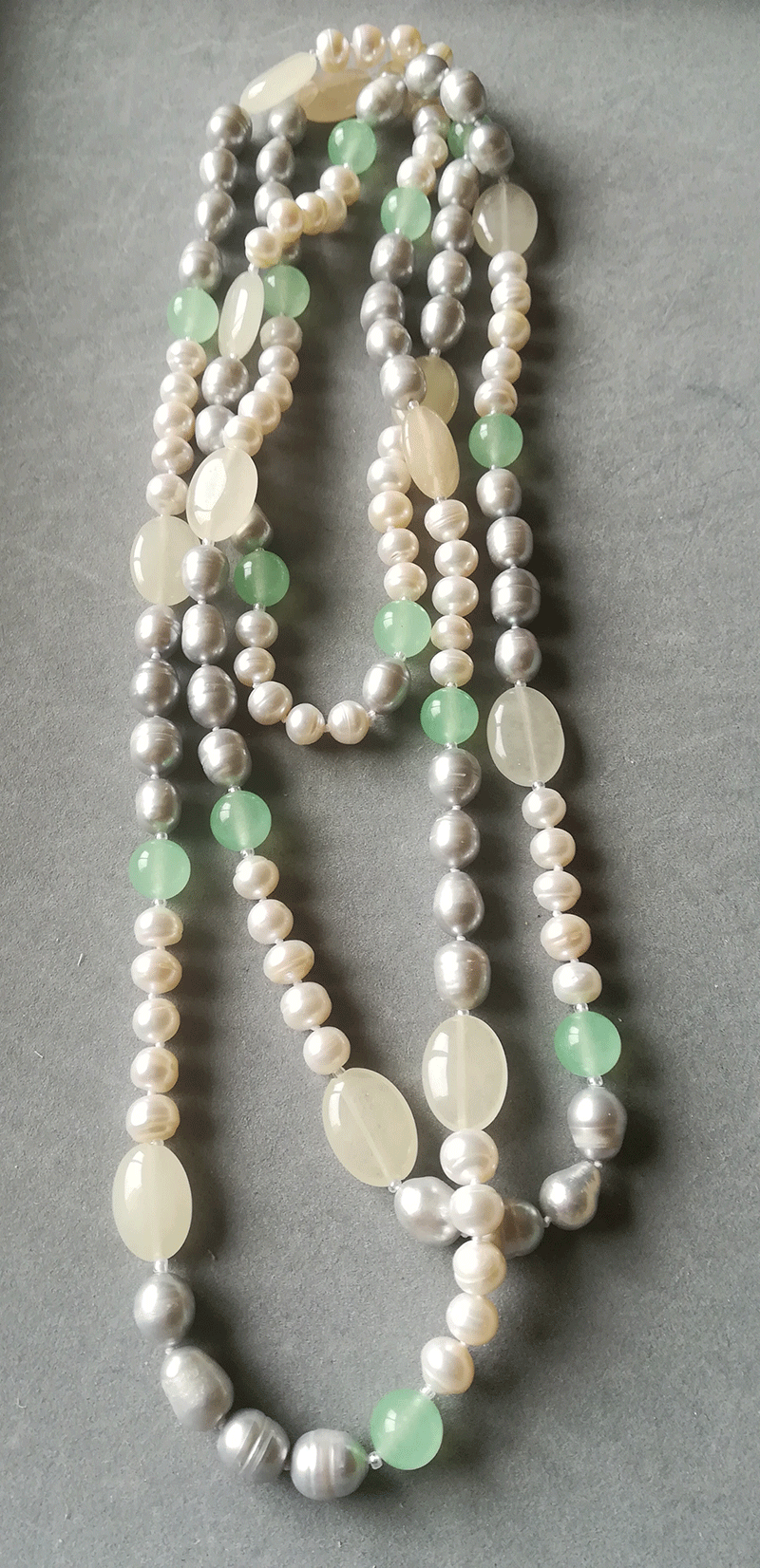 collana lunghissima agata perle